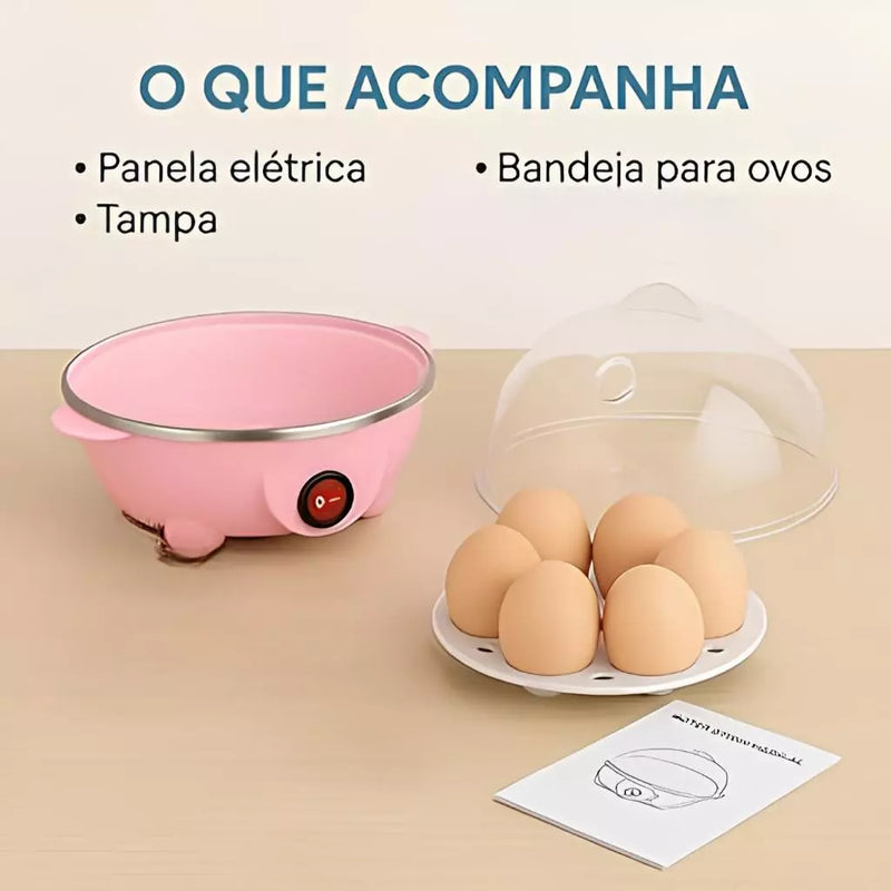 Cozedor MULTIFUNCIONAL 7 em 1! Prepara Ovos, Legumes, Milho e Mais a Vapor (110V/220v).